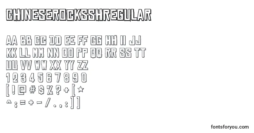 characters of chineserocksshregular font, letter of chineserocksshregular font, alphabet of  chineserocksshregular font