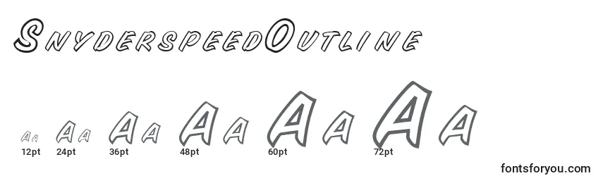 sizes of snyderspeedoutline font, snyderspeedoutline sizes