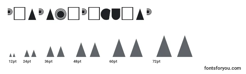 sizes of pharaohregular font, pharaohregular sizes