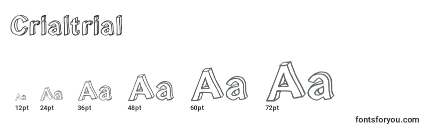 sizes of crialtrial font, crialtrial sizes