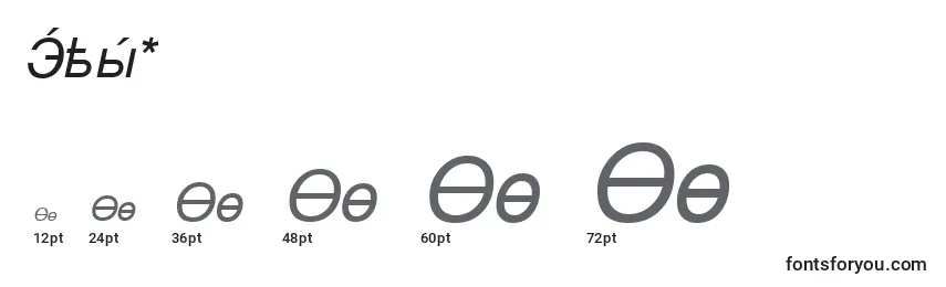 sizes of cyso font, cyso sizes