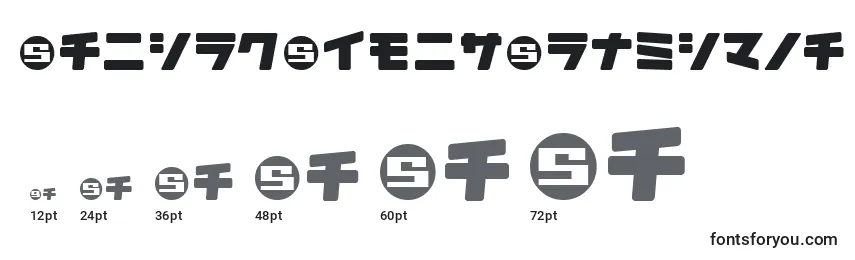 sizes of daidohremixroundjka font, daidohremixroundjka sizes