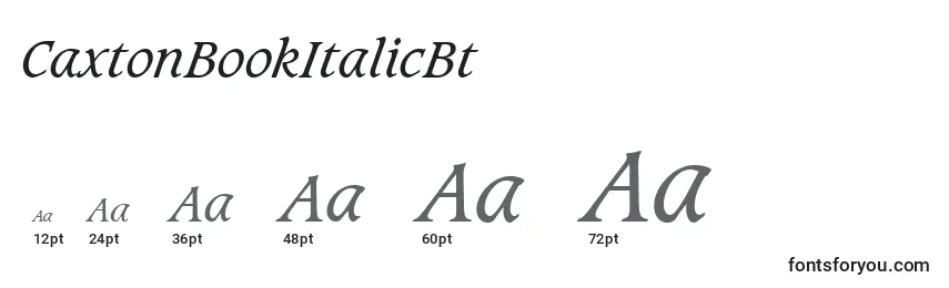 sizes of caxtonbookitalicbt font, caxtonbookitalicbt sizes