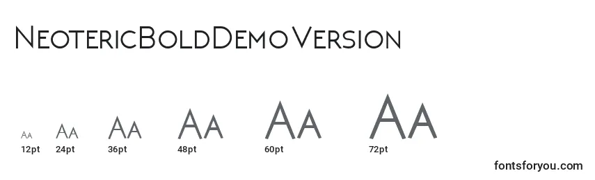 sizes of neotericbolddemoversion font, neotericbolddemoversion sizes