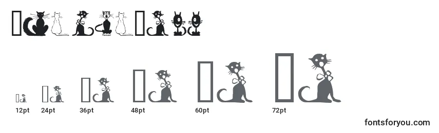 sizes of bordercats font, bordercats sizes