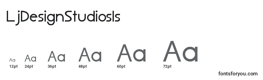 sizes of ljdesignstudiosis font, ljdesignstudiosis sizes