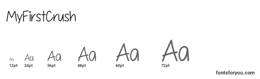 sizes of myfirstcrush font, myfirstcrush sizes