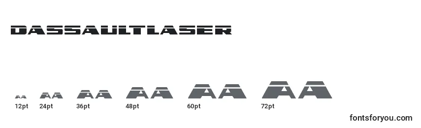 sizes of dassaultlaser font, dassaultlaser sizes