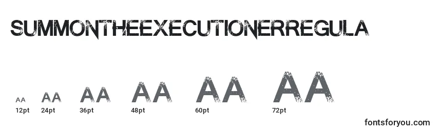 sizes of summontheexecutionerregula font, summontheexecutionerregula sizes