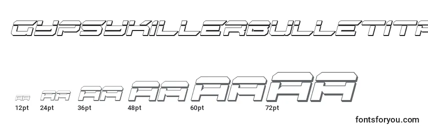 sizes of gypsykillerbulletital font, gypsykillerbulletital sizes