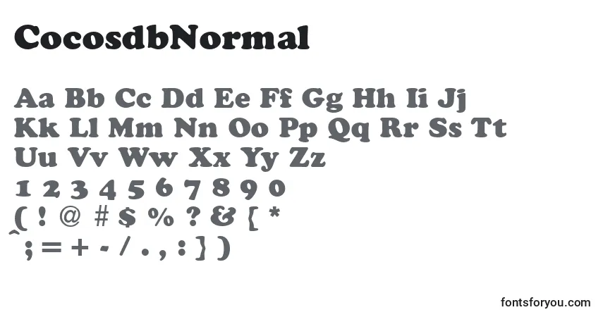 characters of cocosdbnormal font, letter of cocosdbnormal font, alphabet of  cocosdbnormal font