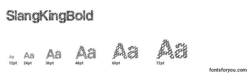sizes of slangkingbold font, slangkingbold sizes