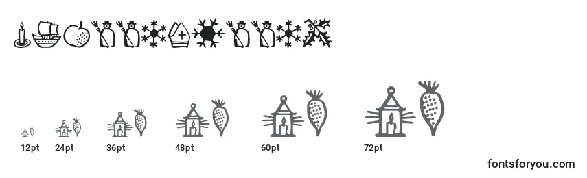 sizes of geittybittys font, geittybittys sizes