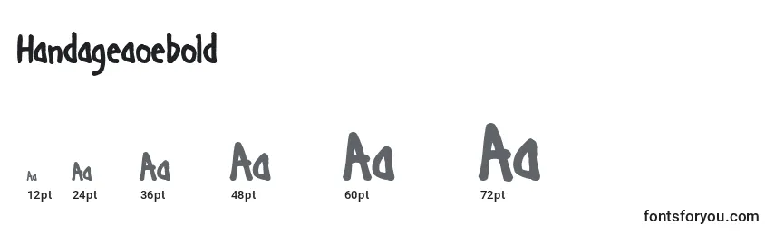 sizes of handageaoebold font, handageaoebold sizes