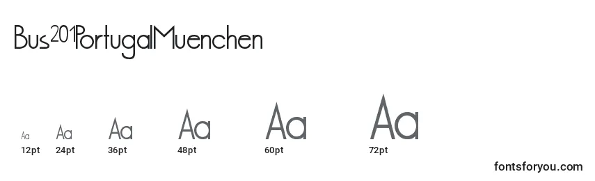 sizes of bus201portugalmuenchen font, bus201portugalmuenchen sizes