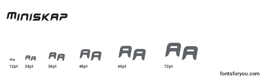 sizes of miniskap font, miniskap sizes
