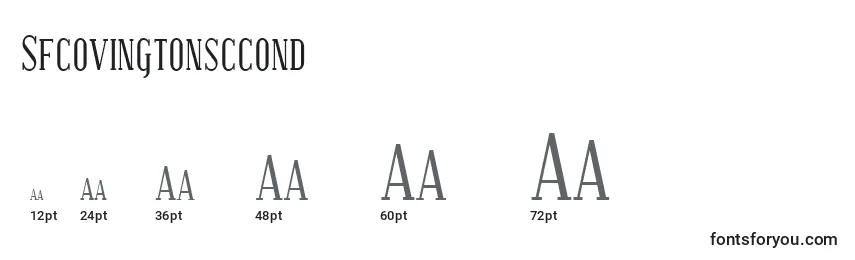 sizes of sfcovingtonsccond font, sfcovingtonsccond sizes
