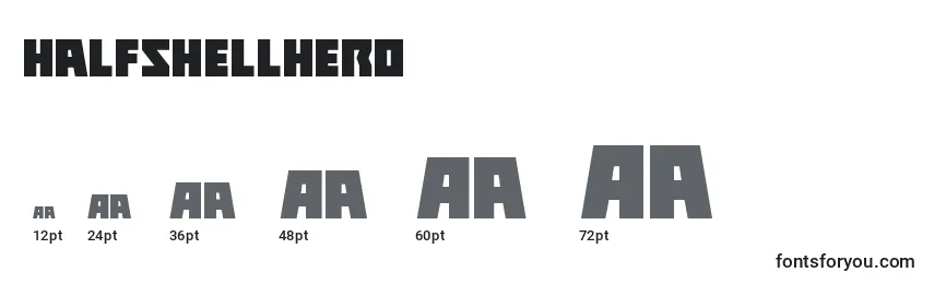 sizes of halfshellhero font, halfshellhero sizes