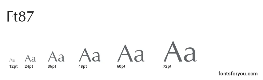 sizes of ft87 font, ft87 sizes