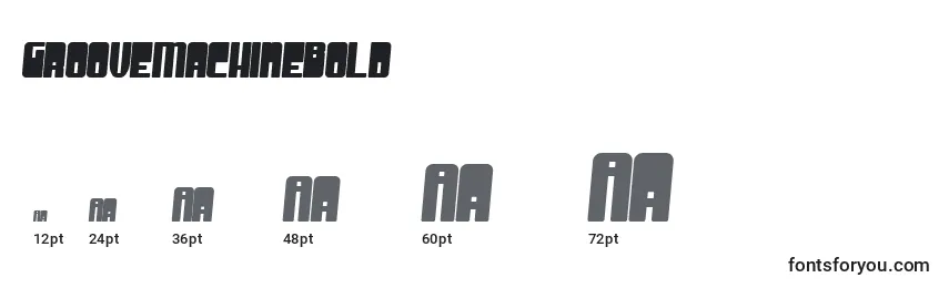 sizes of groovemachinebold font, groovemachinebold sizes