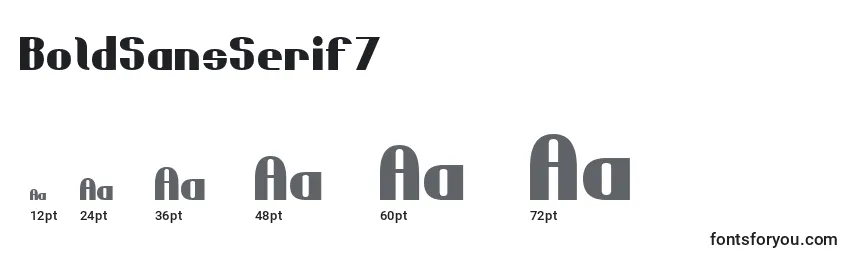 sizes of boldsansserif7 font, boldsansserif7 sizes