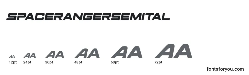 sizes of spacerangersemital font, spacerangersemital sizes