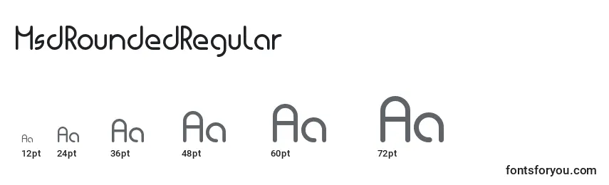 sizes of msdroundedregular font, msdroundedregular sizes