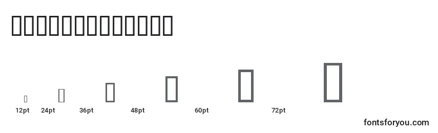 sizes of krtoonnumbers font, krtoonnumbers sizes