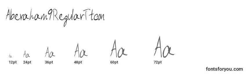 sizes of aberaham9regularttcon font, aberaham9regularttcon sizes