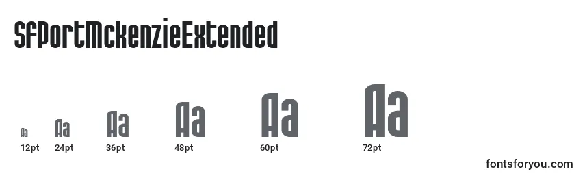 sizes of sfportmckenzieextended font, sfportmckenzieextended sizes