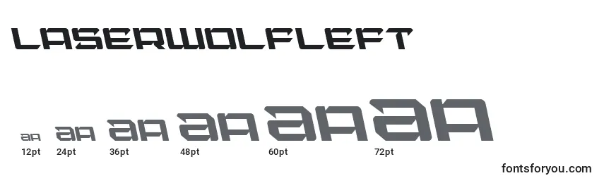 sizes of laserwolfleft font, laserwolfleft sizes