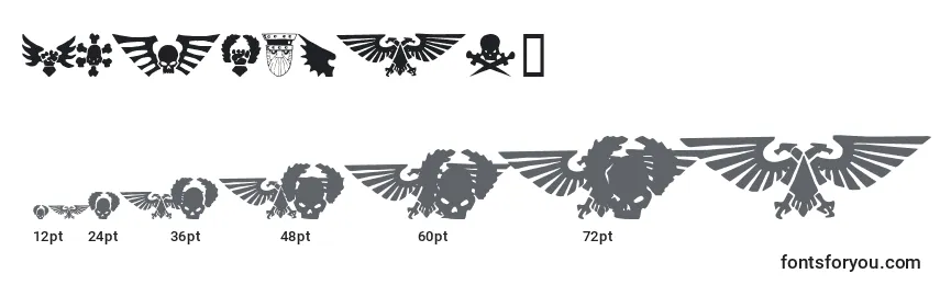 sizes of imperial1 font, imperial1 sizes