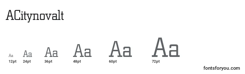 sizes of acitynovalt font, acitynovalt sizes