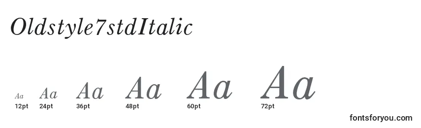 sizes of oldstyle7stditalic font, oldstyle7stditalic sizes