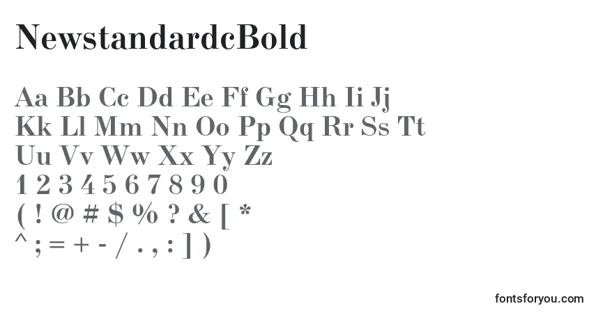 characters of newstandardcbold font, letter of newstandardcbold font, alphabet of  newstandardcbold font