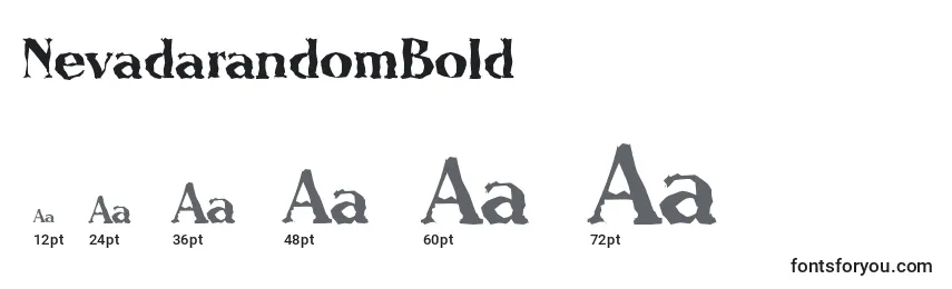 sizes of nevadarandombold font, nevadarandombold sizes