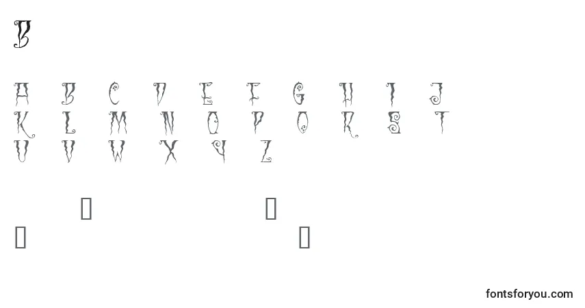 characters of blc font, letter of blc font, alphabet of  blc font
