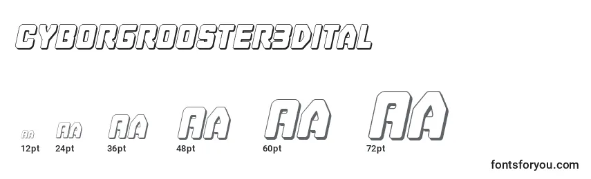 sizes of cyborgrooster3dital font, cyborgrooster3dital sizes