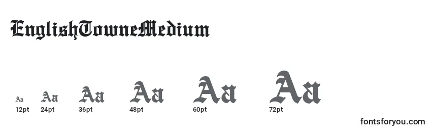 sizes of englishtownemedium font, englishtownemedium sizes