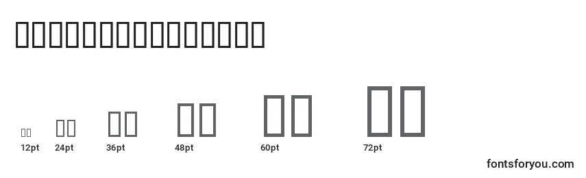 sizes of wbxluciditethin font, wbxluciditethin sizes
