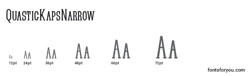sizes of quastickapsnarrow font, quastickapsnarrow sizes