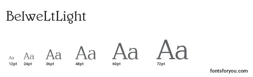 sizes of belweltlight font, belweltlight sizes