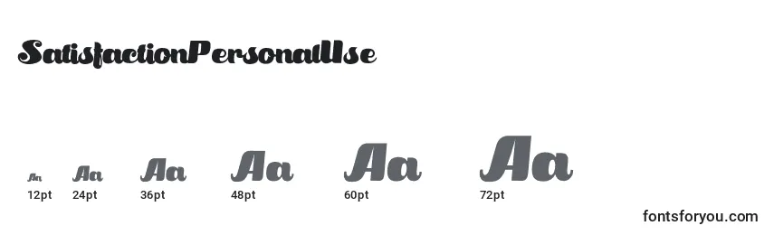 sizes of satisfactionpersonaluse font, satisfactionpersonaluse sizes