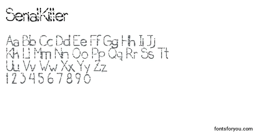 characters of serialkiller font, letter of serialkiller font, alphabet of  serialkiller font