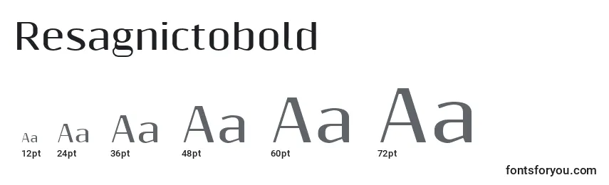 sizes of resagnictobold font, resagnictobold sizes