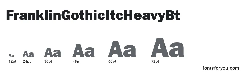 sizes of franklingothicitcheavybt font, franklingothicitcheavybt sizes