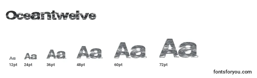 sizes of oceantwelve font, oceantwelve sizes