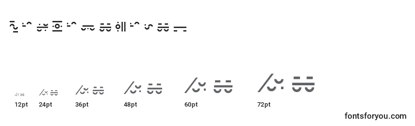 sizes of giedimaximal font, giedimaximal sizes