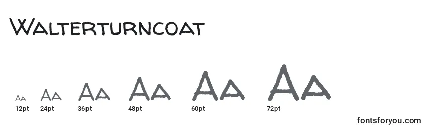 sizes of walterturncoat font, walterturncoat sizes
