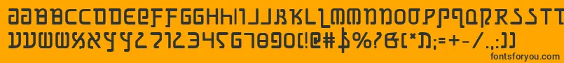 フォントGrimlordBold – 黒い文字のオレンジの背景
